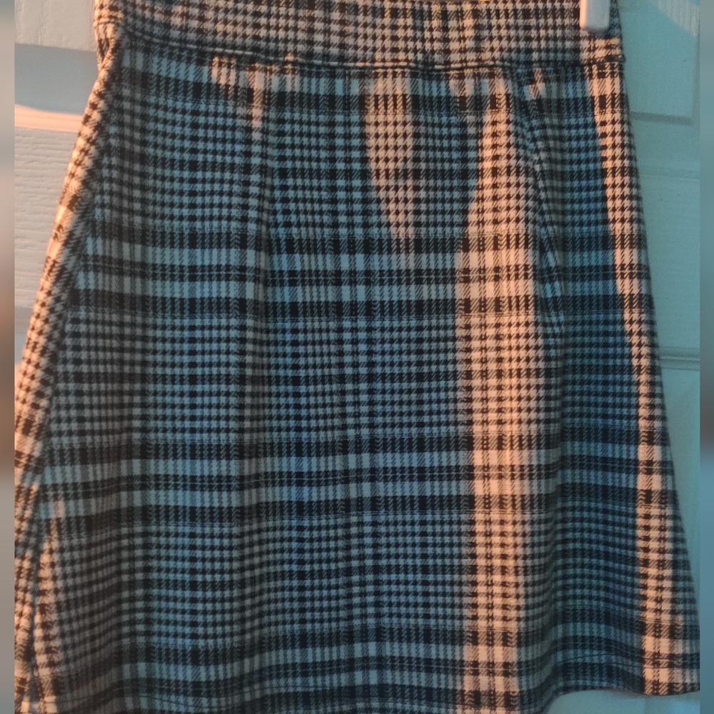 Ardene Black and White Houndstooth Mini Skirt